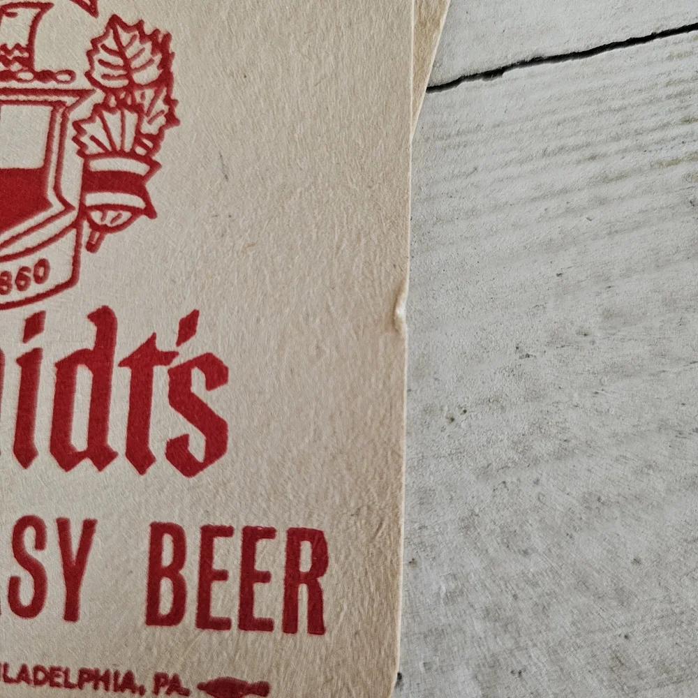 Set Of 14 Vintage 1960s Schmidt's Beer Cardboard Coasters